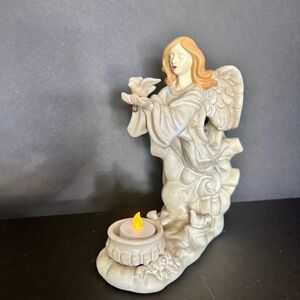 Yankee Candle Angel Holding Dove Hanging Tart Burner/Warmer VTG NO HANGER